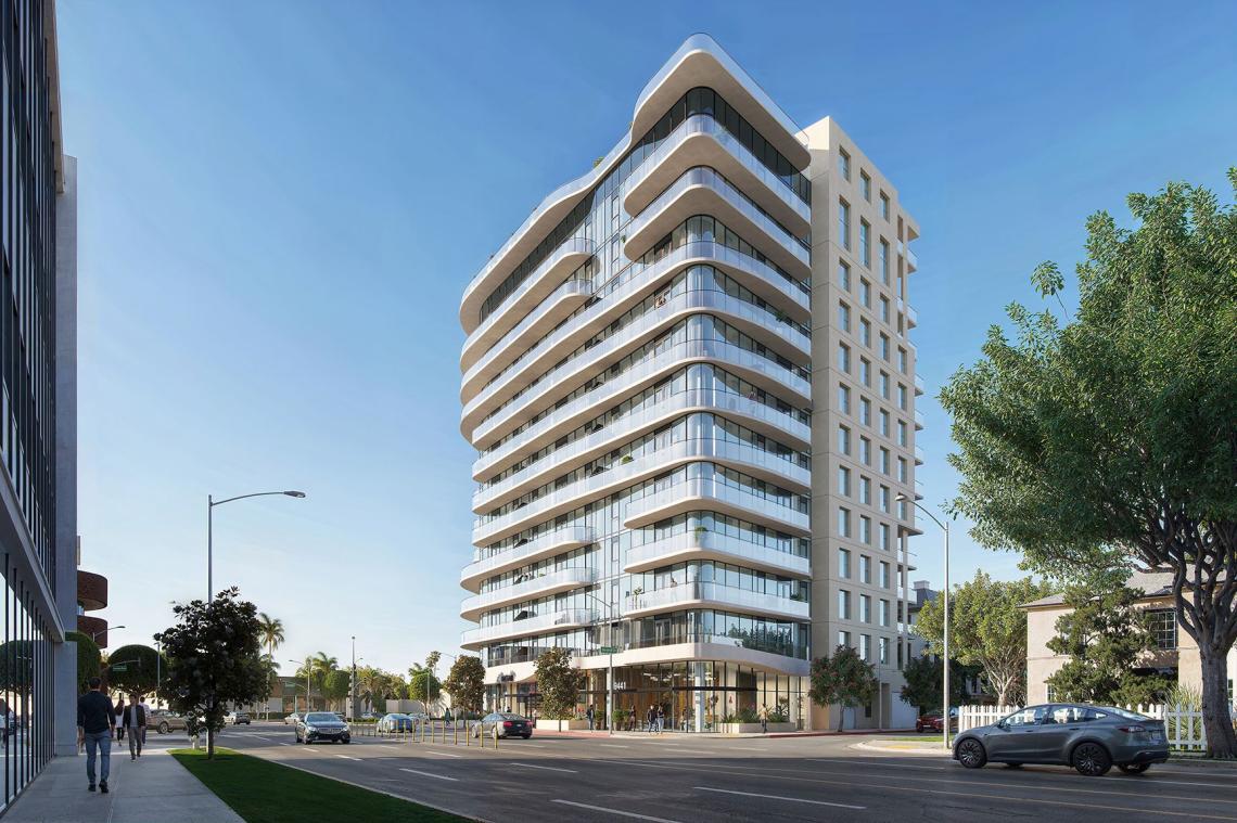 First look at 13-story development pitched for 9441 Olympic Blvd